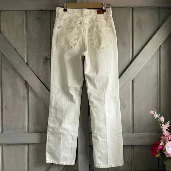 Urban outfitters BDG ivory distressed loose fit jeans size 26 country jeans boot - Picture 5 of 11